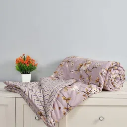 Florida Reeva Single Comforter Mauve & Brown Printed AC Room 200 GSM Comforter image 2