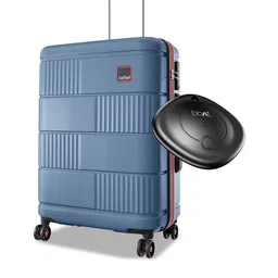 Safari Trackr Textured Hard-Sided Medium Trolley Suitcase With Tag-image-90