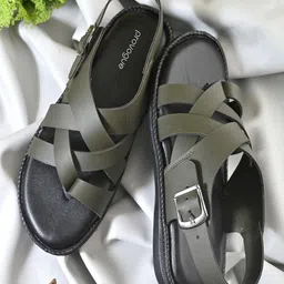 Provogue Men Solid Slip-On Comfort Sandals-picture-29