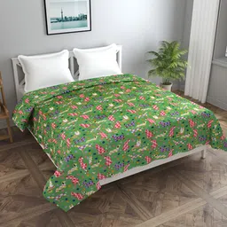 MORADO Green & Yellow Printed 190 GSM Double Bed Duvet Cover With Zipper-image-26