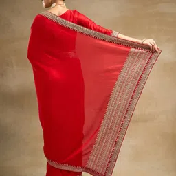 kasee Solid Embroidered Pure Silk Saree image 5