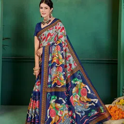 Munir Kalamkari Pure Cotton Block Printed Saree-picture-28