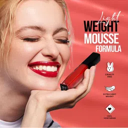 Inshine Liquid Suede Long Lasting Lip Color - 6 ml - Ruby Red 602 image 4