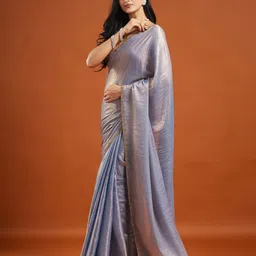 LOROFY Beads and Stones Tissue Saree image 3