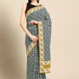 BUTA BUTI Floral Printed Pure Cotton Saree-image-10