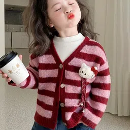 LULU & SKY Girls Striped Cardigan-picture-19