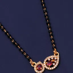CAPILITE Jewellers Gold-Plated Zircon Mangalsutra image 3
