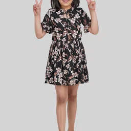 BEING NAUGHTY Girls Floral Printed A-Line Dress-image-53