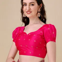 Granthva Fab Floral Silk Blend Saree image 4