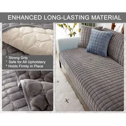 The Furnishing Tree Grey Polyester Sofa Covers With Arms image 3