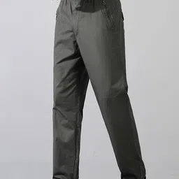 StyleCast x Revolte Men Straight Fit Mid-Rise Flat-Front Cotton Regular Trousers image 4