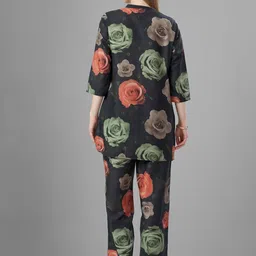 TITTLI Pack Of 2 Printed Mandarin Collar Relaxed Fit Tunic With Trousers Co-Ords image 2