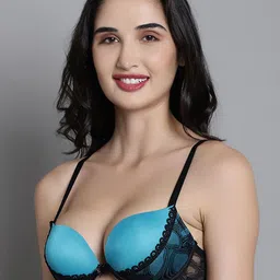 MAKCLAN Medium Coverage Underwired Lightly Padded Plunge Bra image 4