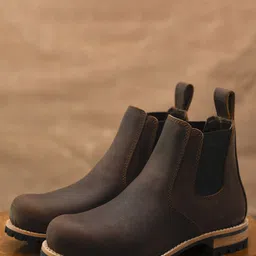 Craft & Glory Men Casual Block-Heeled Chelsea Boots-picture-29