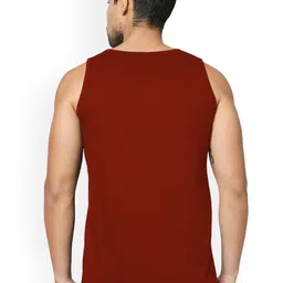 Organic Chics Pack Of 2 Printed Cotton Tanks Maroon Avenger-Black Infinity _S image 2