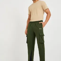 Styli Men Colorblock Cargo Pocket Relax Fit Open Hem Jogger image 4