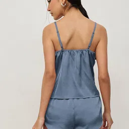 HOUSE OF S Sleeveless Satin Top With Short image 3