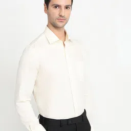 Park Avenue Regular Fit Micro Checked Long Sleeves Cotton Formal Shirt image 4