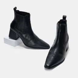 Forever Glam by Pantaloons Women Block-Heeled Chelsea Boots-picture-12