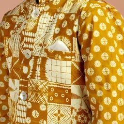 KISAH Boys Printed Nehru jacket image 2