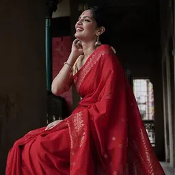 Moda Rapido Woven Design Zari Silk Blend Handloom Banarasi Saree image 5