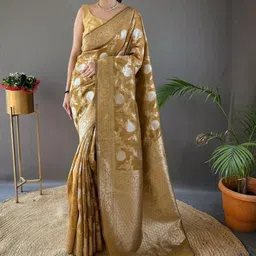 ZIKARAA Ethnic Motifs Zari Handloom Saree-picture-12