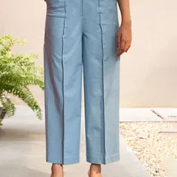 GULABOSITABO Women Solid Relaxed Relaxed Fit Mid-Rise Pleated Trousers-picture-38