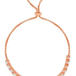 Peora Rose Gold-Plated Cubic Zirconia Studded Wraparound Bracelet image 4