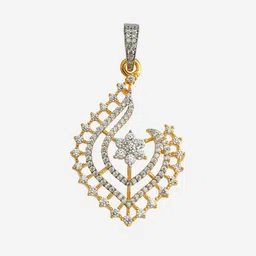 Kushal's Fashion Jewellery Gold-Plated Zircon Pendant & Earrings Set image 5