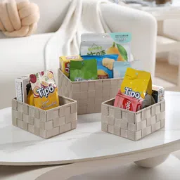 HOKIPO Beige 3 Pieces Desk Organisers-image-14