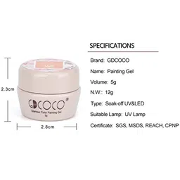 GDCOCO Spider UV Glamour Colour Painting Gel Nail Polish - Shade J218 image 3