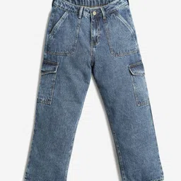 LilPicks Girls Jean Clean Look Mid-Rise Heavy Fade Cotton Jeans-picture-24