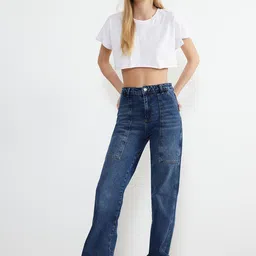 Trendyol Women Clean Look ight Fade Pure Cotton Jeans-image-64