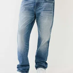 True Religion Men Straight Fit Mid-Rise Low Distress Heavy Fade Jeans-picture-36