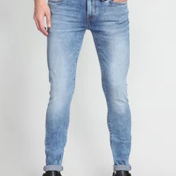 Flying Machine Men Super Skinny Fit Clean Look Low Distress Heavy Fade Jeans-picture-9