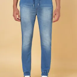 SF JEANS by Pantaloons Men Mid Rise Light Fade Whiskers Jogger-picture-28