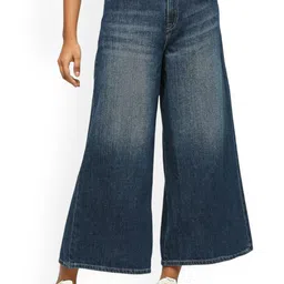 Pepe Jeans Women Wide Leg High Rise Clean Look Light Fade Cotton Jeans-image-98