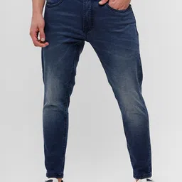 WROGN Men Blue Skinny Fit Heavy Fade Cotton Jeans-picture-33