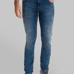 Parx Men Blue Tapered Fit Heavy Fade Jeans-picture-47