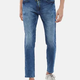 People Men Blue Skinny Fit Heavy Fade Jeans-image-33
