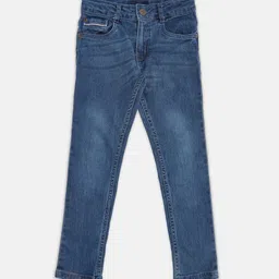 Pantaloons Junior Boys Navy Blue Tapered Fit Light Fade Jeans-picture-13