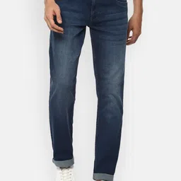 VAN HEUSEN DENIM LABS Men Navy Blue Slim Fit Light Fade Jeans-picture-25