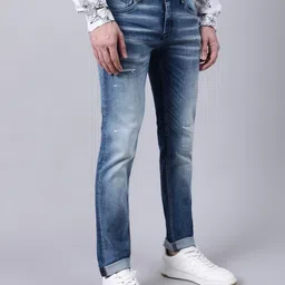 Antony Morato Men Blue Slim Fit Low Distress Heavy Fade Jeans image 4