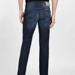 Jack & Jones Men Navy Blue Regular Fit Low-Rise Light Fade Jeans image 3
