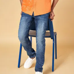 Coolsters by Pantaloons Boys Mid-Rise Heavy Fade Low Distress Stretchable Jeans image 4