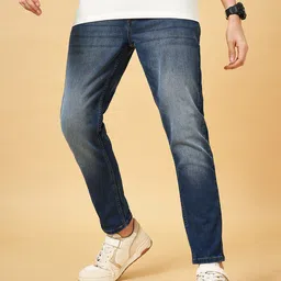 SF JEANS by Pantaloons Men Slim Fit Light Fade Clean Look Whiskers Stretchable Jeans image 4
