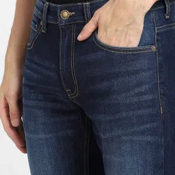 Jack & Jones Men Navy Blue Regular Fit Low-Rise Light Fade Jeans image 5