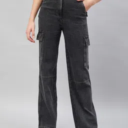 Orchid Blues Women Flared High Rise Clean Look Light Fade Stretchable Jeans-image-77