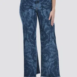 Numero Uno Women Wide Leg High-Rise Clean Look Light Fade Cotton Denim Jeans-picture-17