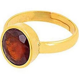 GenZcomplex Gold-Plated Brass Garnet Finger Ring-picture-11
